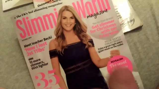 Rubbing and Cumming over a Slimming World Magazine ( Becki )