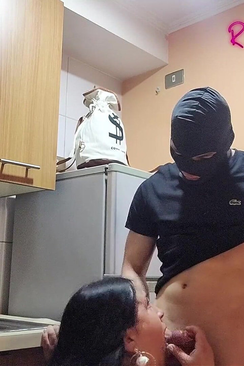 Videos for Fans: a Masked Young Man Fucks Me in the Kitchen and I Enjoy It