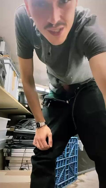 Hard cock at work