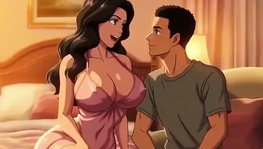 beautiful busty stepmom Elena shares a secret While Dad is away on a business trip
