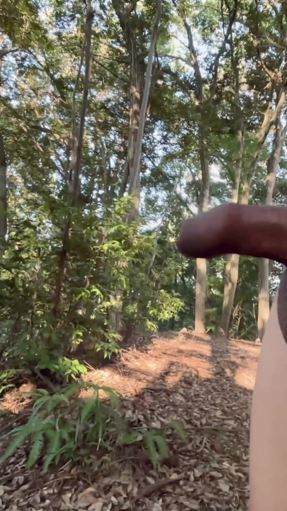 foreskin boy flashing in wood and pee | Clip 1
