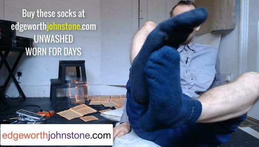 EDGEWORTH JOHNSTONE - BUY MY USED SOCKS 1 - Gay male sock fetish - Worn & for sale - Big feet foot