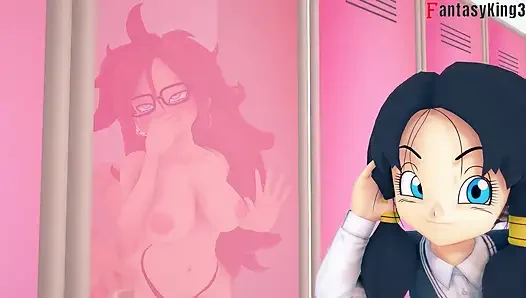 Videl hampir menemukan Gohan berhubungan seks dengan Android 21 - DragonBall Zex Series