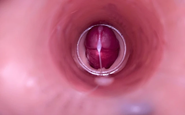 Female Insemination - Internal Camera Captures Deep Male Ejaculation