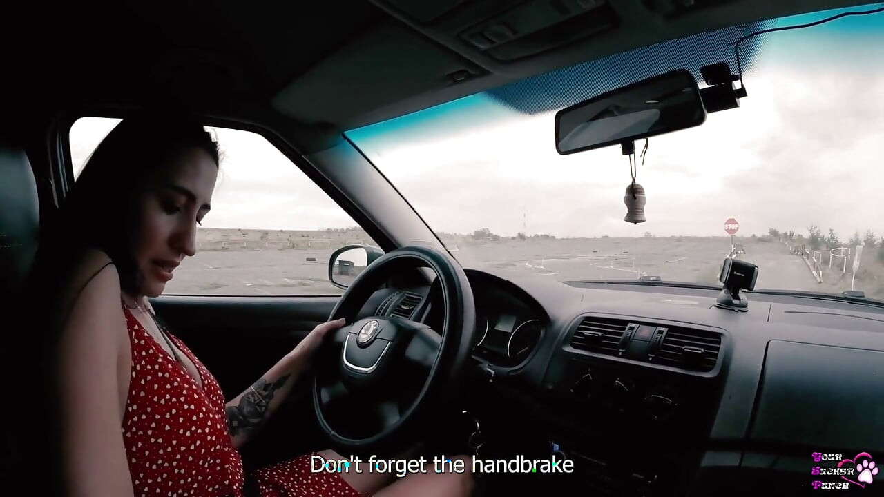 Driving Test Turned Into Outdoor Fucking - English Subtitles - 4K