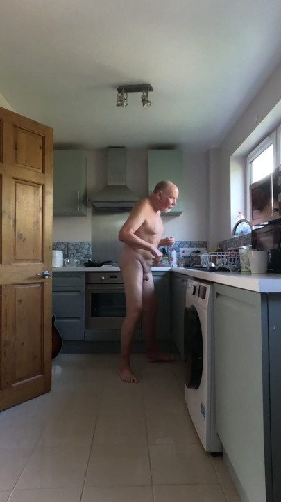 Naked in my kitchen
