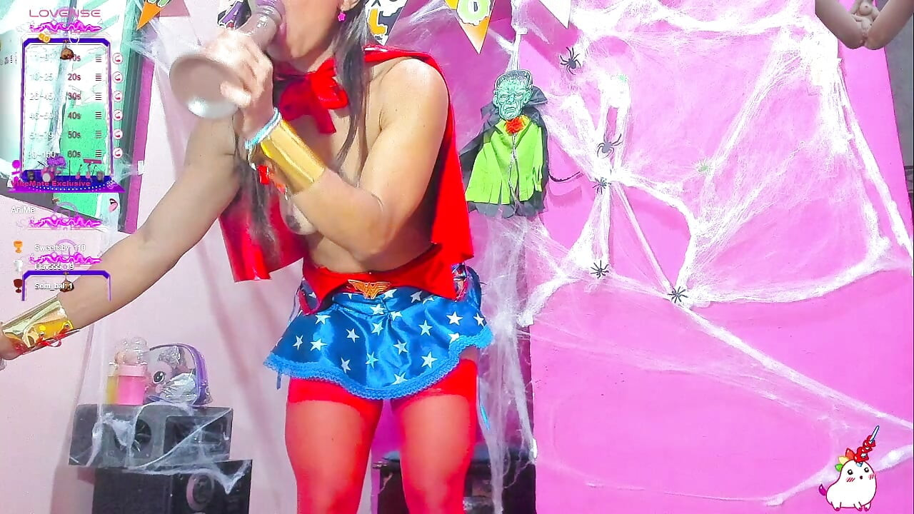 Happy Halloween Wonder Woman Love Ur Dick Very Exotic Deep in My Pussy All Time Until Squirt Alot Beautiful Dadd Part. 03