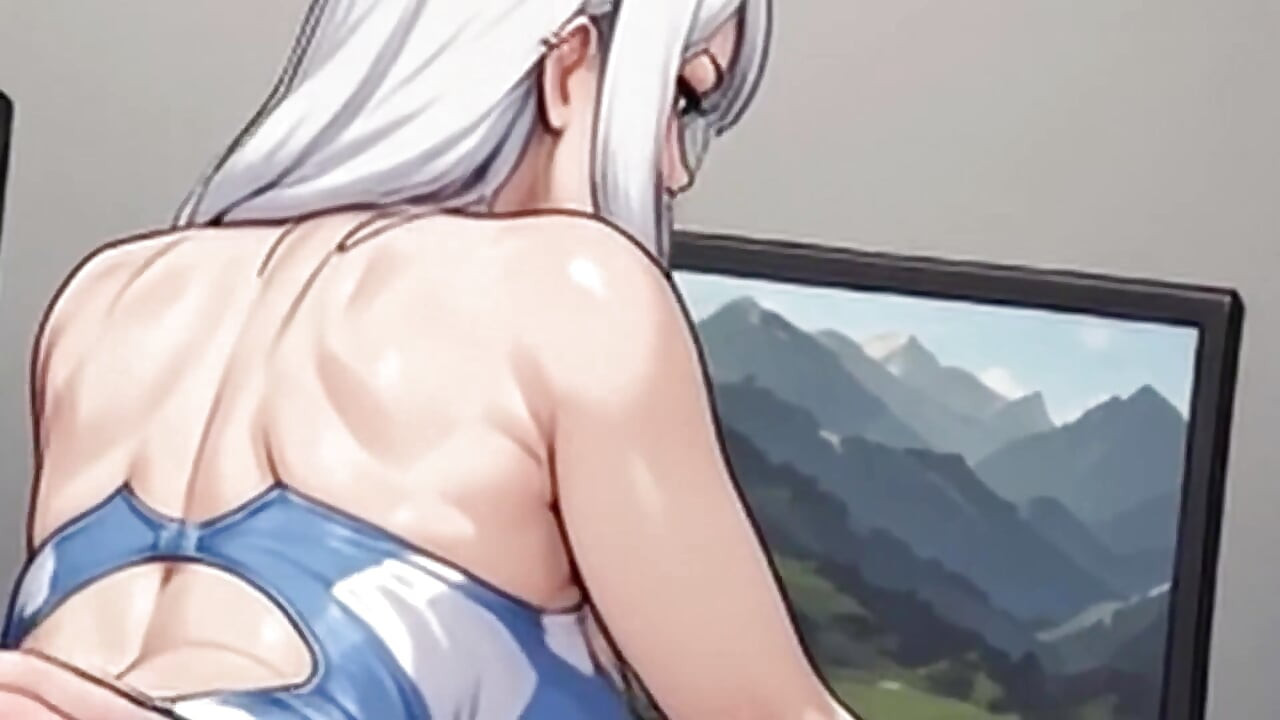 Waifu Amateur Teen POV Office Swimwear Tease & Close-up Boss Blowjob (1m Tease)