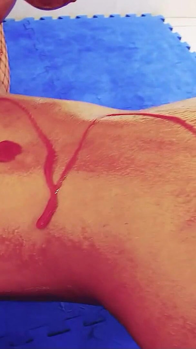 Powerful moment from "Three Big Tits Lesbian in Food Fetish Lick and Toy Play FFF Threesome"