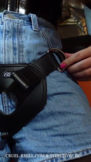 Emotional moment from "Ultimate Pleasure with Cruel Reell: The Universal Heavy Duty Harness by Steeltoyz"