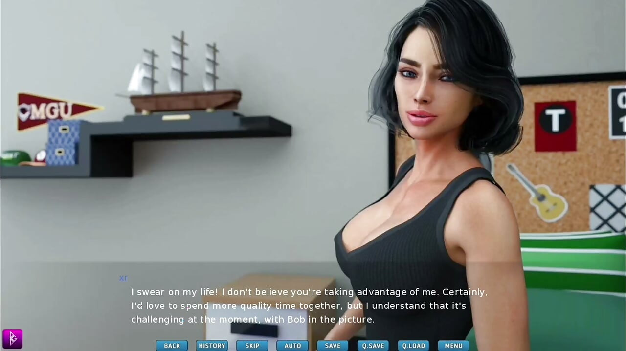 Lady deepthroats and sucks big white cock - gameplay