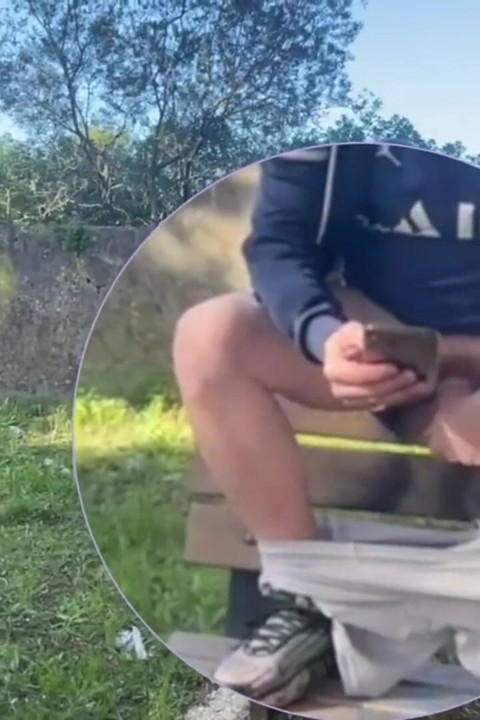 Amateur Boy Lost a Bet and Had to Expose and Touch His Cock in a Park