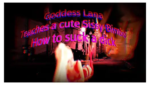 Si cantik lana lagi ngajarin banci bimbo cara nyepong kontol dengan imut