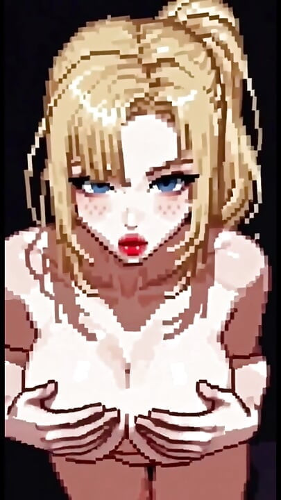 Just Blonde Pixel Boobs Girls, Ai Animation