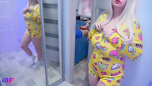 Stepmom with big tits masturbates and spies on her stepson p.4