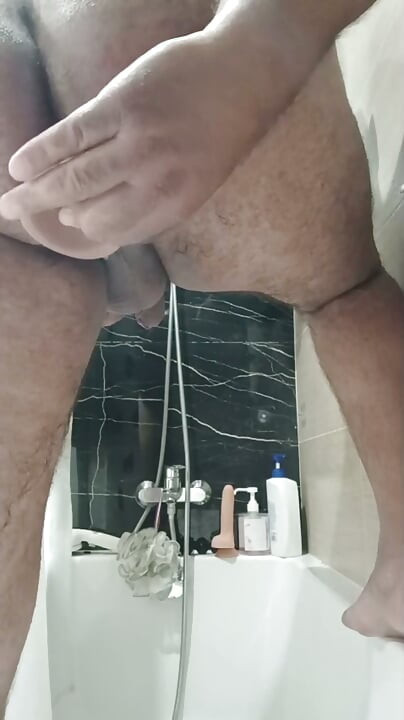 My husband is testing our new toys.