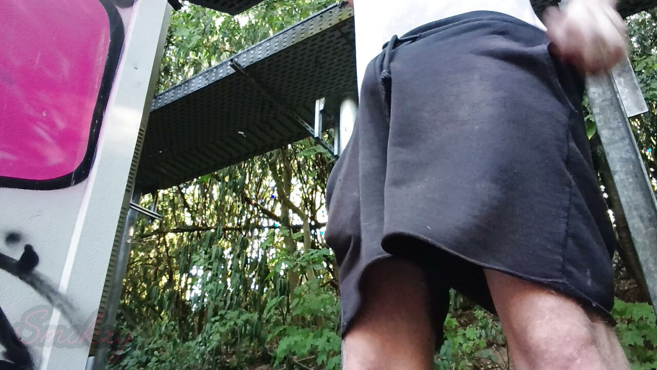Hung and Hairy Outdoor Edging (Without Cumming)