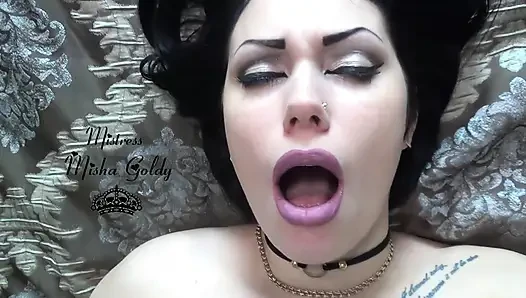 Lip smelling & lip puckering while masturbating