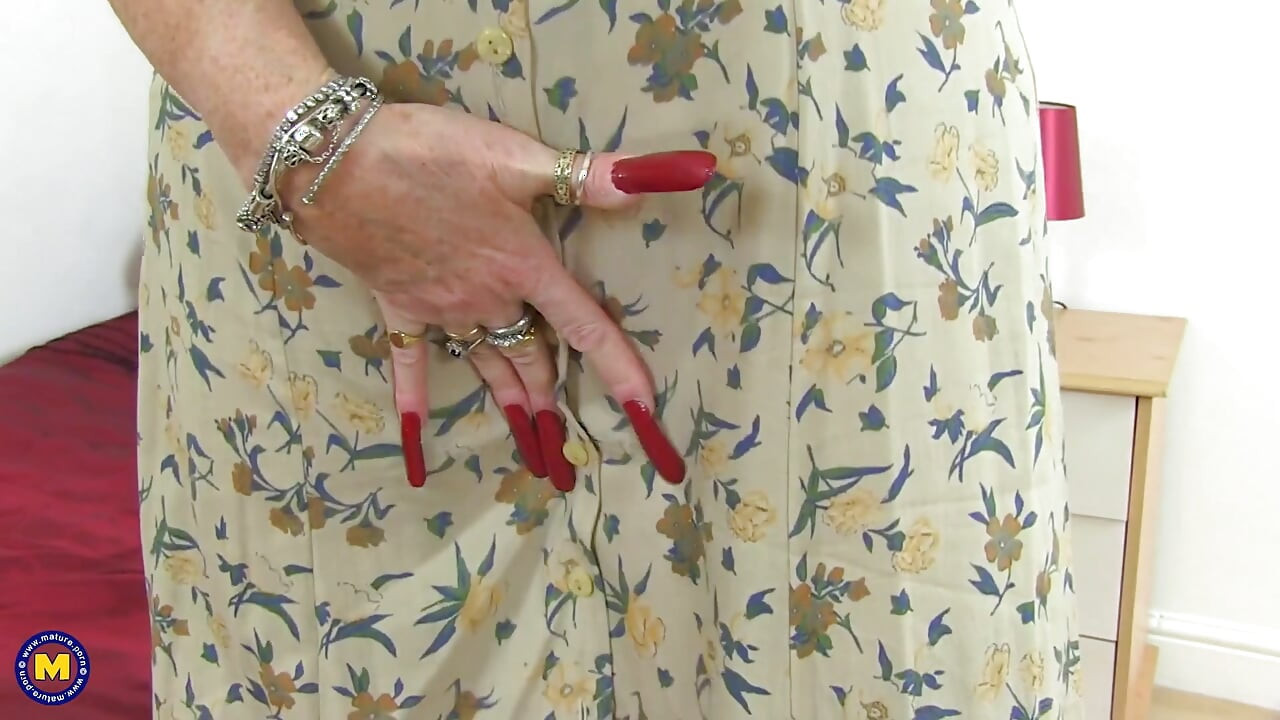 Horny British Grandma Zadi Masturbates Herself with Her New Vibrator