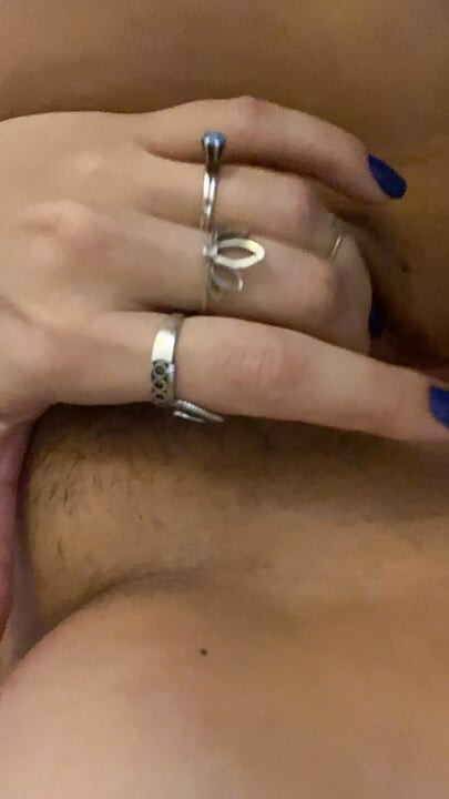 She loves to touch her big pussy while teasing you to cum too.