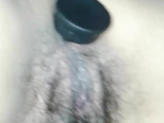 SUCK DICK WITH DILDO IN HER HAIRY ASS