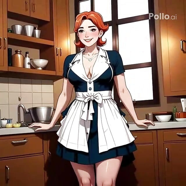 Ai Generated - Dexter's Slutty Mom enjoys big cock while coking in the kitchen