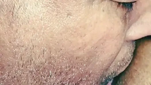The old man called Tejaswini to the hotel and licked her pussy and drank water