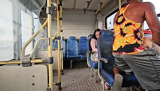 A SHAMELESS COUPLE RIDING IN PUBLIC TRANSPORT AND BACKSEAT PASSENGER FILMING EVERYTHING