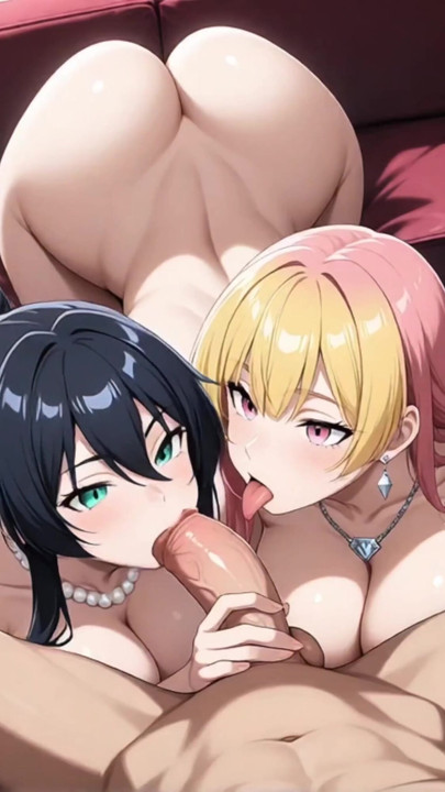 Hentai - 3 Busty Stepsisters Share Stepbrother Cock - Threesome Creampie 8K | Clip 3