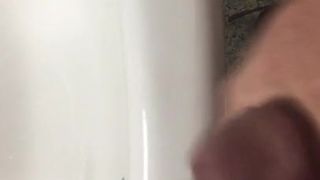 Masturbating in a public restroom
