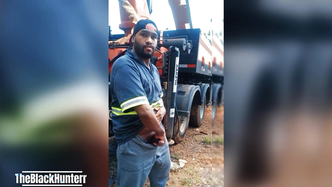 Masturbating on the Construction Site behind the Truck