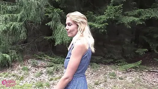 Kinky Blonde Nympho Fucked Right on the Railway Track