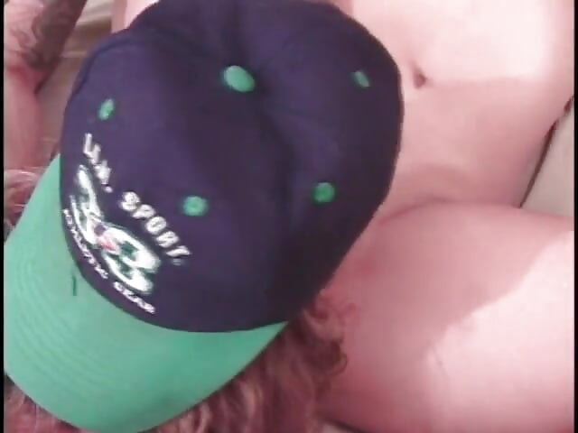 Big titted brunette gets anal and a throatfuck from dude in cap