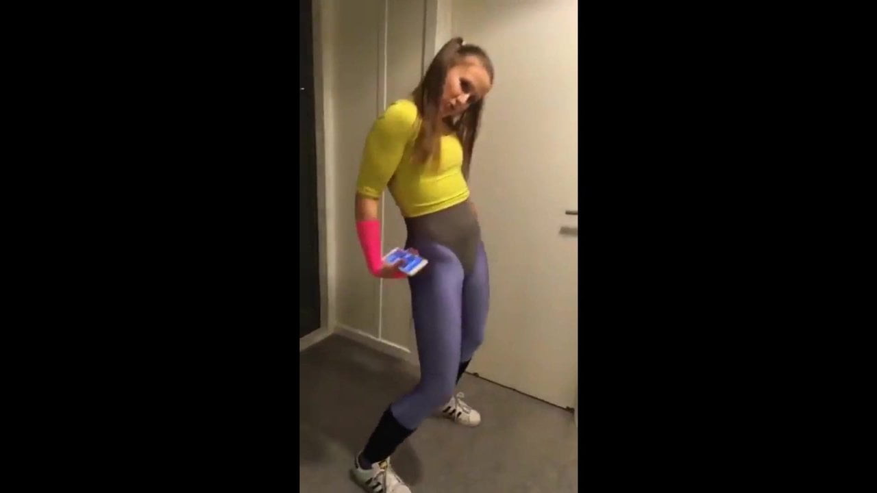 Hot woman in spandex