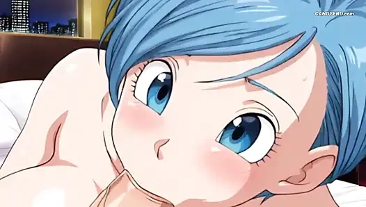 Bibir sempurna Bulma dibungkus dengan kontolnya - perlahan, dalam, penuh gairah - ai generated