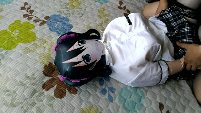 Air doll nako fuck and continuous facial cum again 2