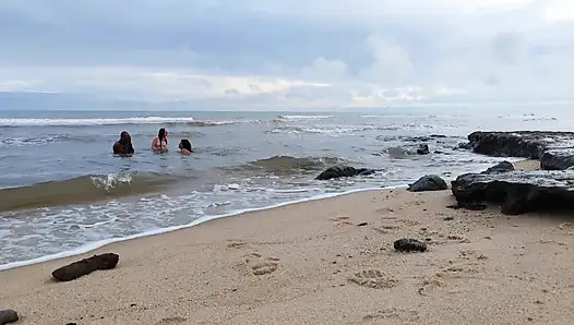 WITH TWO ON THE BEACH AND BONTANDO TO SUCK MY CUM