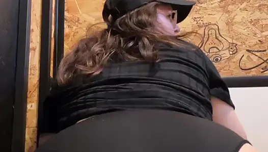 My full naked risky public bathroom masturbation