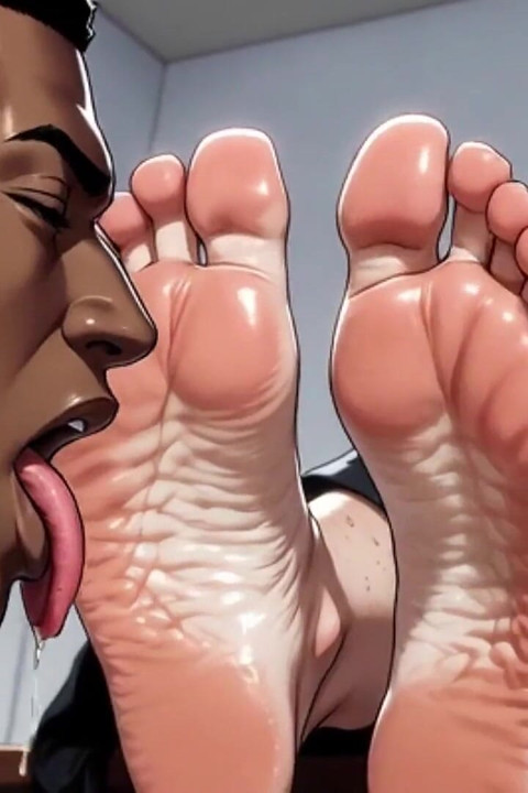 Very Old Granny Loves Getting Her Feet Worshipped by Slaves