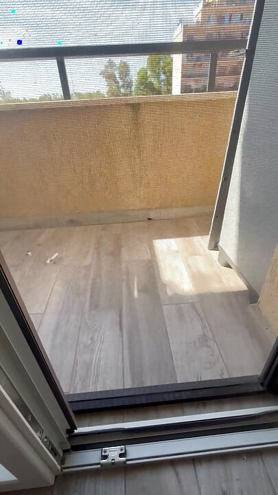 Too horny I cummed from the balcony almost caught by the neighbors
