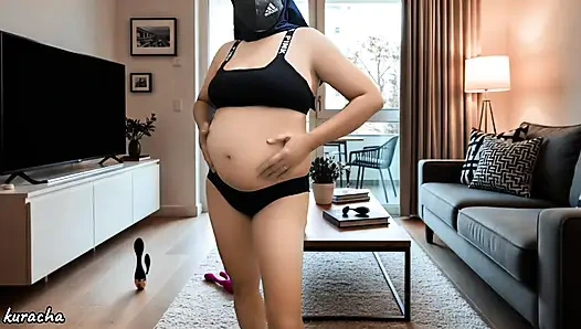 Pregnant Doctor on leave alone at home