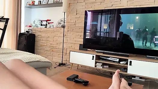 My stepbrother convinces me to fuck instead of watching the movie!
