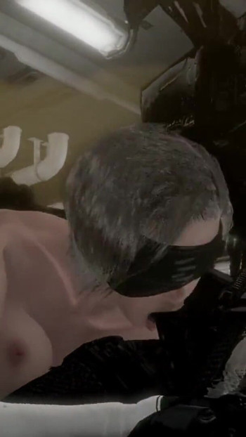 Key moment from "automata nier the anal cibernetic life"