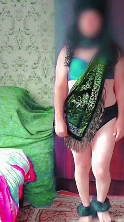 Stunning moment from "Self Palpate Big Ass Booty Shemale in a Very Hot Style of Bending Down"