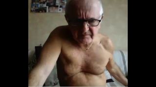Papi caresse sur webcam