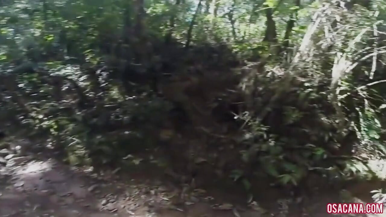 Handjob in the Waterfall Cumming with Soft Cock