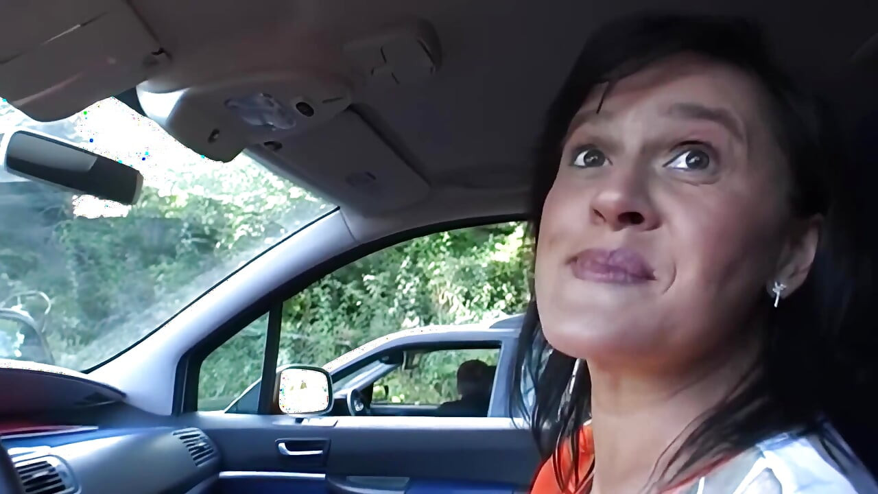 Slut Gets Fucked Hard in Car and Outdoor by Multiple Guys