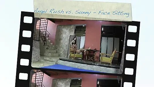 Angel Rush vs. Sunny, face sitting