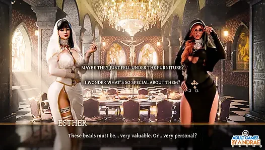 Stepsisters in Sin Gameplay Part 14 - Rebecca Holds the Key Inside Her Pussy