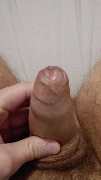 Just my uncut cock, pulling back my foreskin